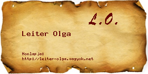 Leiter Olga névjegykártya